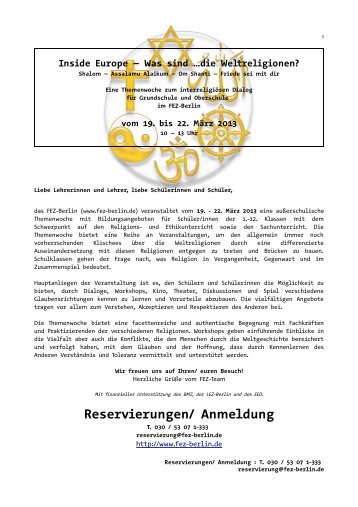 Unsere Bildungsangebote als PDF-Datei zum Download! - FEZ