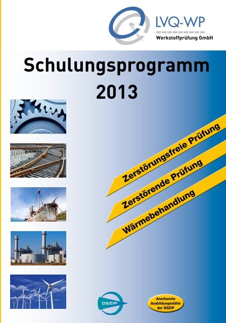 Schulungsprogramm 2013 - bei der LVQ-WP