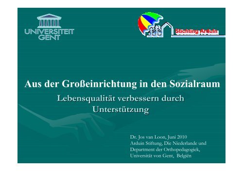 Unterwegs im Sozialraum - Dr. van Loon