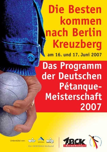 Die Besten kommen nach Berlin Kreuzberg - Boule Club Kreuzberg