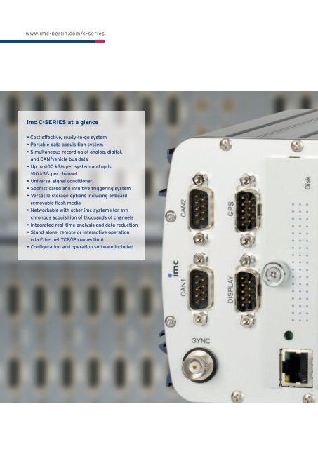 imc C-SERIES (PDF) - imc Meßsysteme GmbH