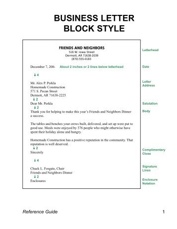 letter block business cover blocked format guidelines document yumpu