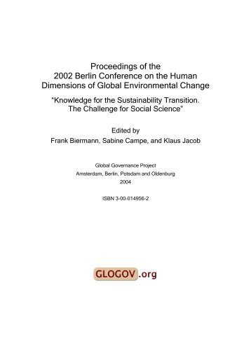 Proceedings of the 2002 Berlin Conference ... - Glogov.org