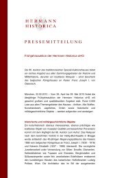 Pressemitteilung Frühjahrs - Hermann Historica