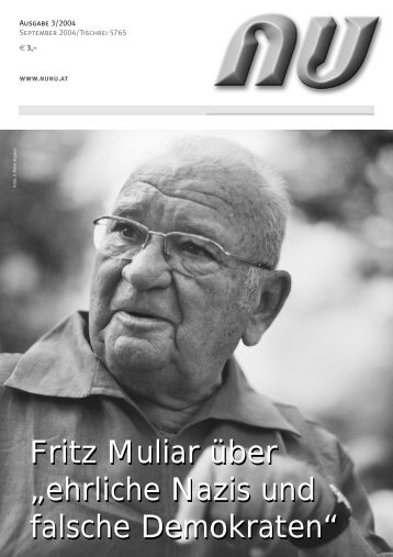 Fritz Muliar über „ehrliche Nazis und falsche Demokraten“ Fritz ... - Nu