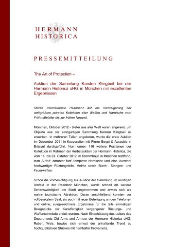 Auktion 65 Ergebnisse Sammlung Klingbeil - Hermann Historica