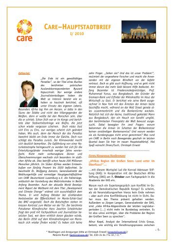 Hauptstadtbrief I/2010 - CARE Deutschland e.V.