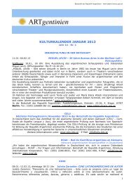 Kulturkalender Januar 2013 - Embajada de la República Argentina ...