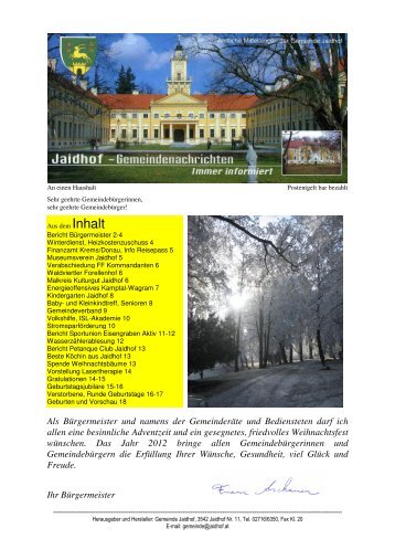 Download: jaidhof_gde_zeit_dez_2011.pdf - Gemeinde Jaidhof