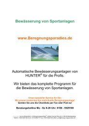 Bewässerung von Sportanlagen www.Beregnungsparadies.de