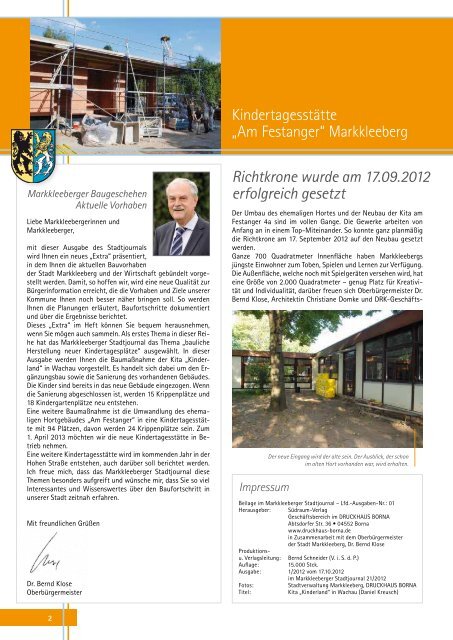 Bautagebuch Teil 1 - Stadt Markkleeberg
