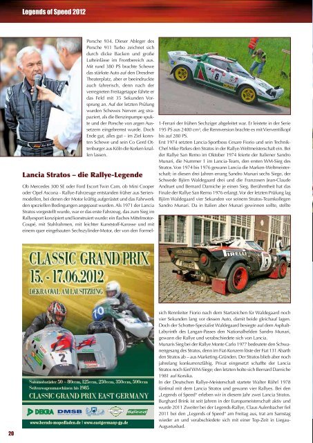 Programmheft von 2012 - Legends Of Speed