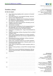 Checkliste „Umzug“ - Mieterverband