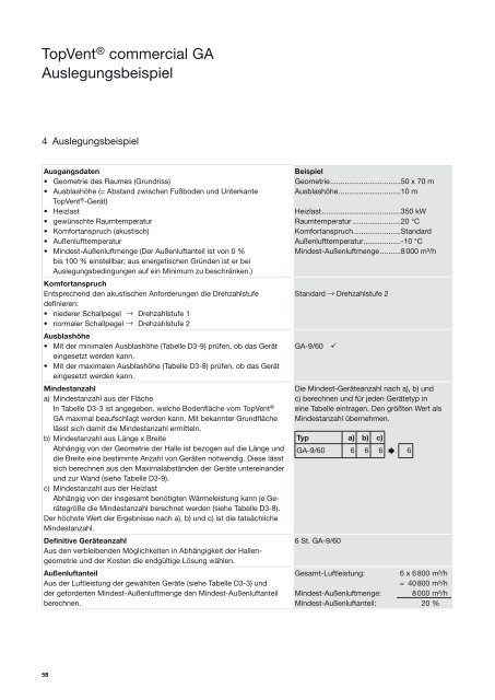 TopVent gas Planungshandbuch - Hoval Herzog AG