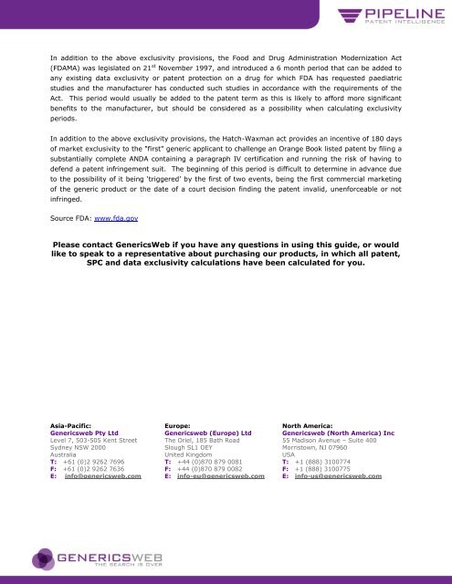 How to Calculate Standard Patent Expiry Dates and ... - GenericsWeb