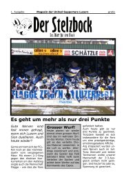 Der Stelzbock - Das Blatt für den Block - United Supporters Luzern