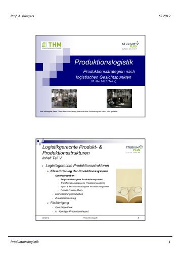 Klassifizierung von Produktionssystemen - StudiumPlus