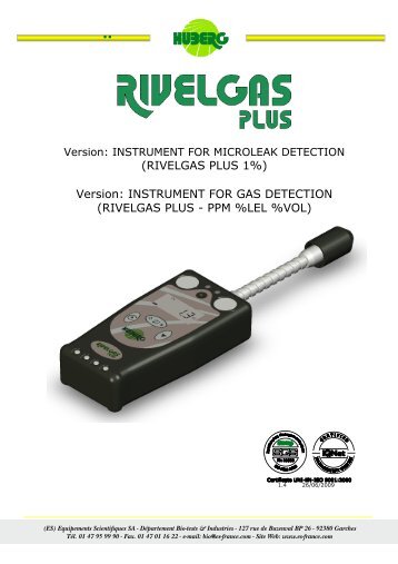 RIVELGAS PLUS 1% - Equipements Scientifiques