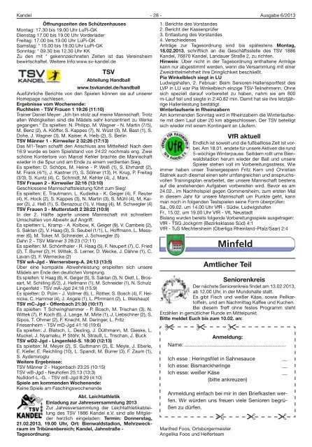 ÖffnungszeiTen der Verbandsgemeinde- VerwalTung