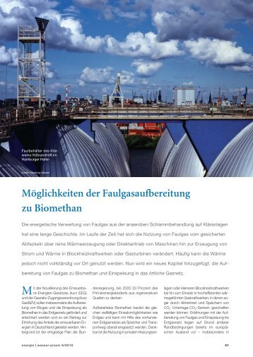 Möglichkeiten der Faulgasaufbereitung zu Biomethan - Biogaspartner