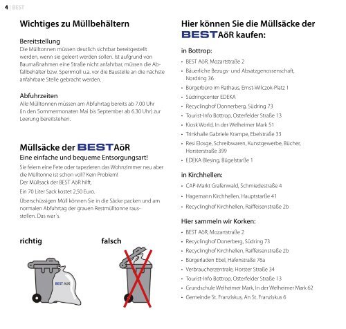 Adressen und Telefonnummern im Überblick www.best-bottrop.de E ...