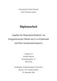 Diplomarbeit - Erich-Thienhaus-Institut - Hochschule für Musik ...