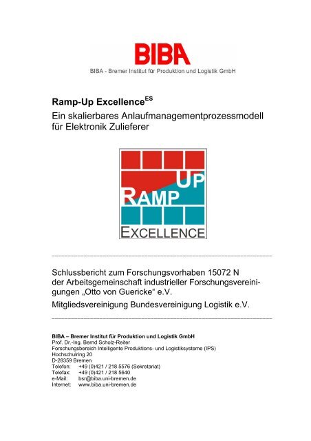 Ramp-Up Excellence Ein skalierbares  - Die BVL