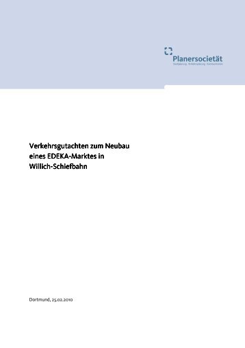 Anlage 1 Verkehrstechnisches Gutachten