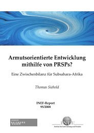 Armutsorientierte Entwicklung mithilfe von PRSPs? - INEF