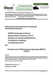 Umweltforum Duisburg Gemeinsame Einwendung ... - Mündelheim