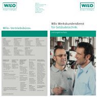 Wilo-Vertriebsbüros. Wilo Werkskundendienst für Gebäudetechnik.