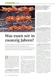 Was essen wir in zwanzig Jahren? - Agrifood Consulting GmbH