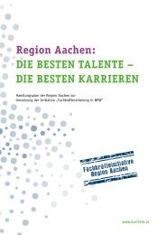 Handlungsplan Fachkräfteinitiative Region Aachen - Karriere.ac