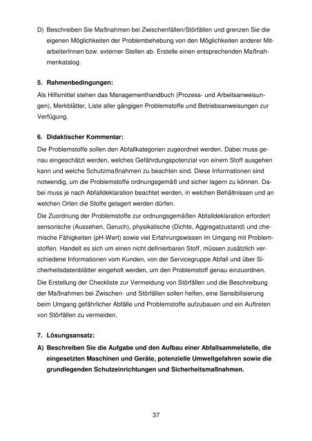 Lern- und Arbeitsaufgaben für die Kreislauf- und Abfallwirtschaft - biat