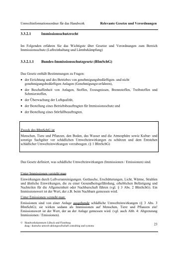 3.3.2.1 Immissionsschutzrecht - Handwerkskammer Flensburg