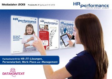 Mediadaten HR Performance 2013 - DATAKONTEXT