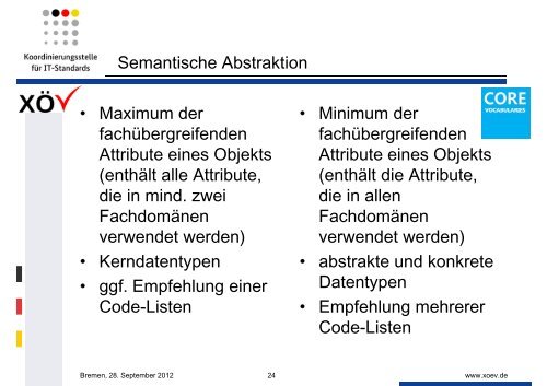 Semantische Konzepte im Vergleich - XÖV