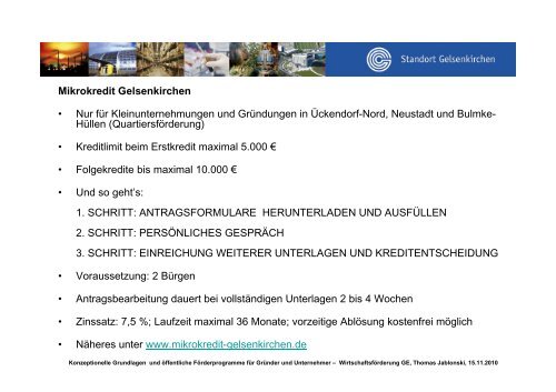 Konzeptionelle Grundlagen und öffentliche Förderprogramme für ...