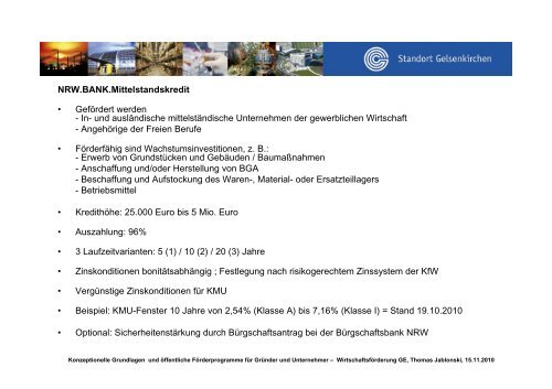 Konzeptionelle Grundlagen und öffentliche Förderprogramme für ...