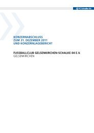 Konzernabschluss zum 31. Dezember 2011 unD ... - FC Schalke 04