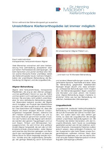 Download (.pdf, 440 KB) - Dr. Madsen, Kieferorthopäde