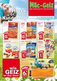 Hurra, Kindertag - Mäc Geiz