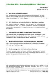 © Schütze-Brief • Gesundheitspolitischer Info-Dienst