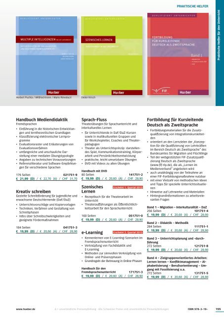 Deutsch als Fremdsprache Programm 2013 - Hueber