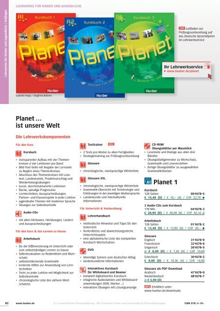 Deutsch als Fremdsprache Programm 2013 - Hueber