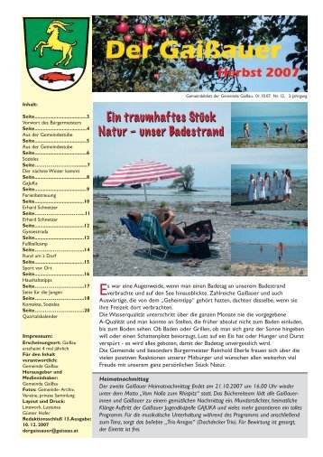 Ein traumhaftes Stück Natur – unser Badestrand Ein ... - Gaißau