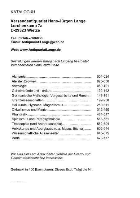 Download - Versandantiquariat Hans-Juergen Lange