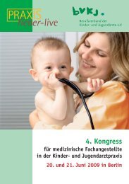 4. Kongress - für medizinische Fachangestellte in ... - BVKJ Kongresse