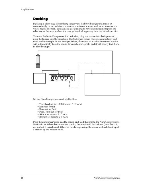 ALESIS NanoCompressor Reference Manual