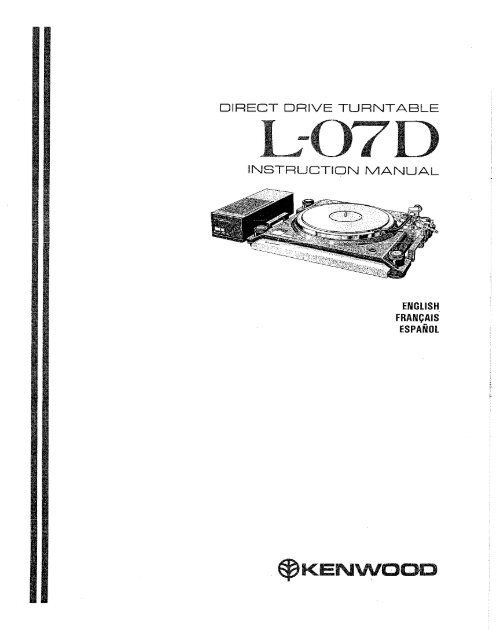 French Kenwood L07D Direct Drive Turntable